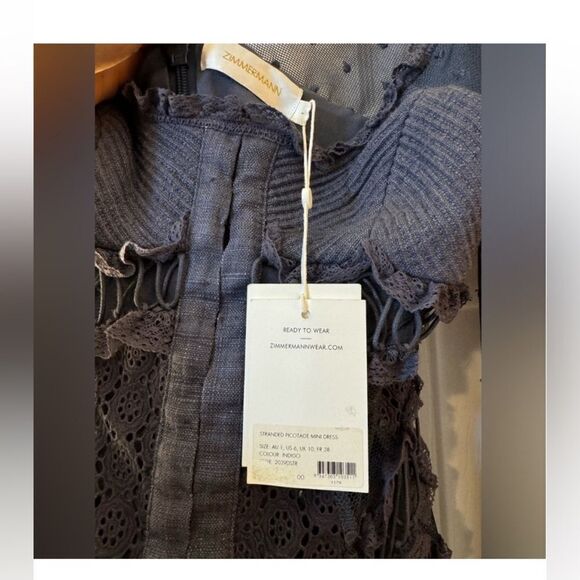 NWT Zimmerman runway indigo color mini dress, S - Picture 15 of 16